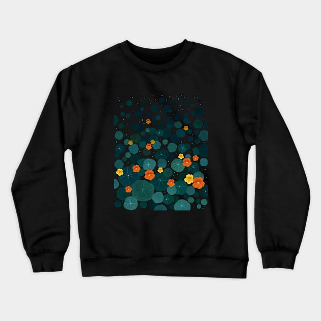 Nasturtium Garden Crewneck Sweatshirt by Episodic Drawing